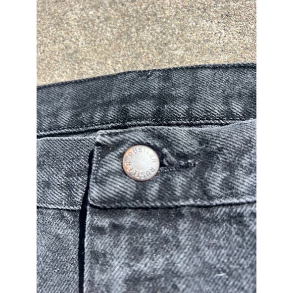 Vintage Rustler Pants Men Size 36x32 Black Denim Cotton Relaxed Straight Jeans - Picture 4 of 7